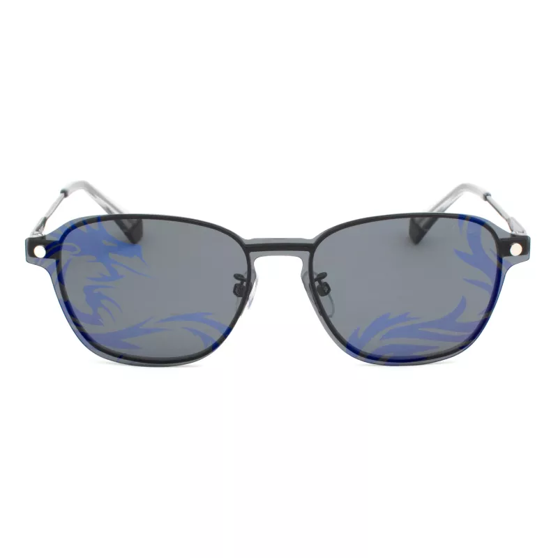 Óculos de sol retangulares unissexo POLAROID PLD6119GCSKJ1 - lentes cinzentas polarizadas, armação preta, 53 mm