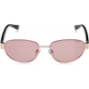 Óculos de sol retangulares unissexo Polaroid PLD6123S-EYR - armação preta, lentes cinzentas polarizadas, 54 mm