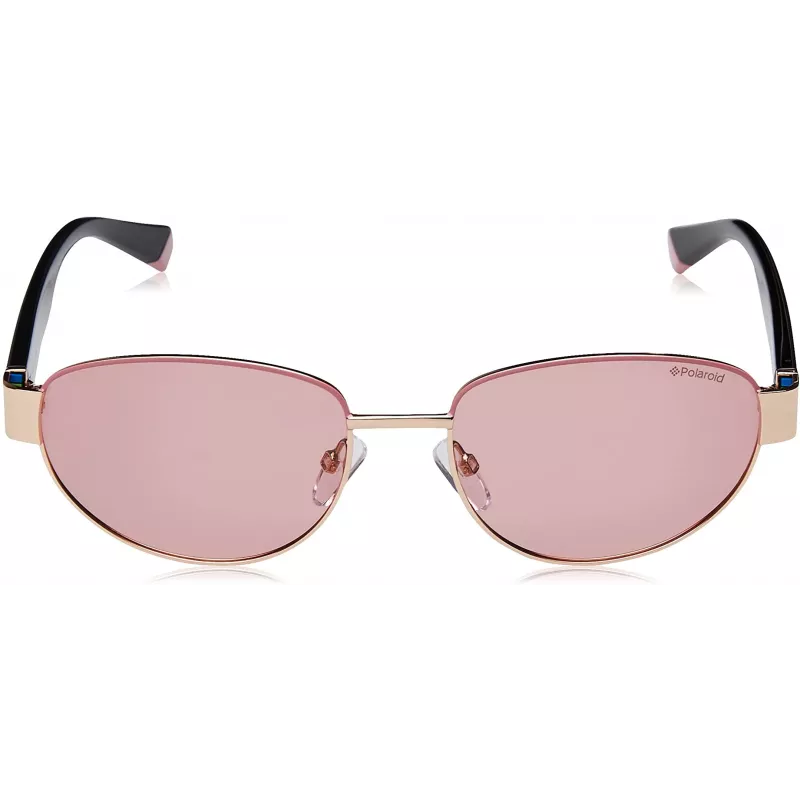 Óculos de sol retangulares unissexo Polaroid PLD6123S-EYR - armação preta, lentes cinzentas polarizadas, 54 mm