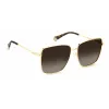Óculos de sol de mulher Polaroid PLD6164GS06JL - armação Havana, lentes castanhas polarizadas, 59 mm