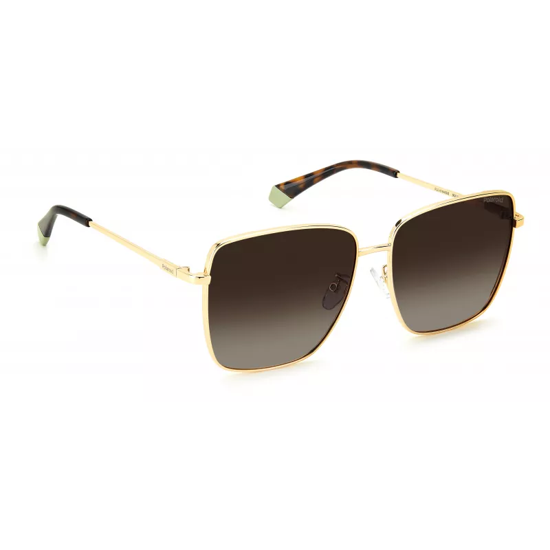 Óculos de sol de mulher Polaroid PLD6164GS06JL - armação Havana, lentes castanhas polarizadas, 59 mm