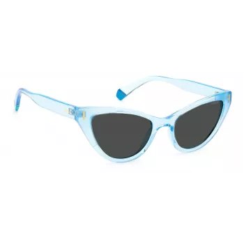 Óculos de sol de mulher Polaroid PLD6174SMVUM9 - Armação Havana, lentes castanhas degradê polarizadas, 52mm