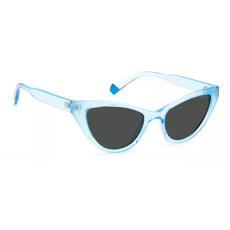 Óculos de sol de mulher Polaroid PLD6174SMVUM9 - Armação Havana, lentes castanhas degradê polarizadas, 52mm