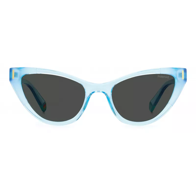 Óculos de sol de mulher Polaroid PLD6174SMVUM9 - Armação Havana, lentes castanhas degradê polarizadas, 52mm
