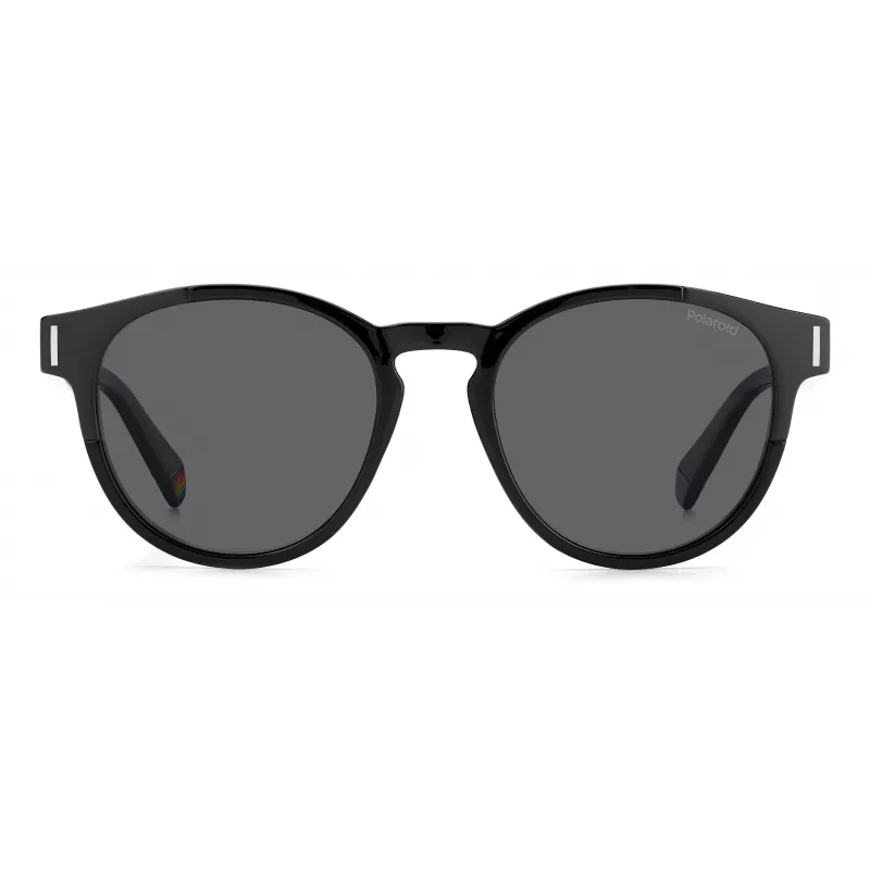 Óculos de sol retangulares Polaroid PLD6175S807M9 unissexo - armação preta lentes cinzentas polarizadas 51mm