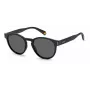Óculos de sol retangulares Polaroid PLD6175S807M9 unissexo - armação preta lentes cinzentas polarizadas 51mm