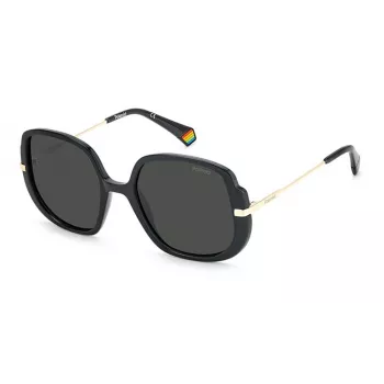 Óculos de sol de mulher Polaroid PLD6181SKB7 armação Havana/tartaruga lentes castanhas polarizadas 53mm