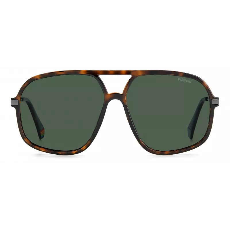 Óculos de sol unissexo Polaroid PLD6182/S - armação tartaruga havana, lentes castanhas polarizadas, 59 mm