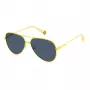 Óculos de sol quadrados unissexo POLAROID PLD6187S40G - Armação Havana Lente verde polarizada 60 mm