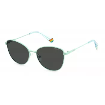 Óculos de sol de mulher Polaroid PLD6188S5CB - Armação de acetato Havana, lentes castanhas polarizadas, 55 mm