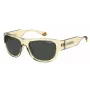 Óculos de sol quadrados unissexo Polaroid PLD6197/S MC40G - Lentes cinzentas polarizadas, armação preta