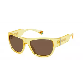 Óculos de sol POLAROID PLD6197S40G unissexo polarizados - armação preta lentes cinzentas 55 mm