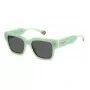 Óculos de sol retangulares unissexo POLAROID PLD6198SX1EDF - armação preta lentes cinzentas polarizadas 52 mm