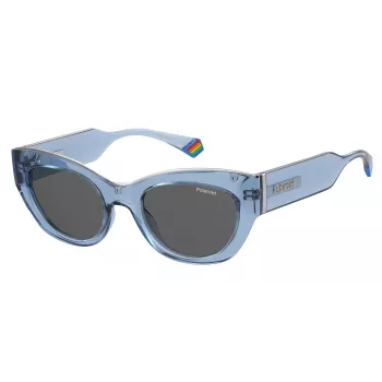 Óculos de sol retangulares de mulher Polaroid PLD6199SXMCMV Havana - lentes polarizadas castanhas