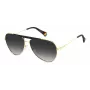 Óculos de sol retangulares unissexo Polaroid PLD6200SXRHLG - Armação preta Lentes cinzentas polarizadas 61 mm