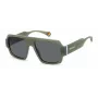 Óculos de sol retangulares unissexo POLAROID PLD6209SX1ED - armação preta, lentes cinzentas