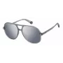 Óculos de sol unissexo POLAROID PLD6217SRIW - armação preta, lentes cinzentas polarizadas, 57 mm