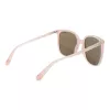 Óculos de sol quadrados de mulher Polaroid PLD6218S5635J - armação de acetato Havana castanho com lentes castanhas polarizadas - 56 mm