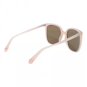 Óculos de sol quadrados de mulher Polaroid PLD6218S5635J - armação de acetato Havana castanho com lentes castanhas polarizadas - 56 mm