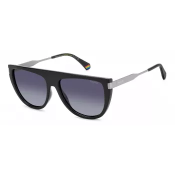 Óculos de sol Polaroid PLD6221SX807 mulher, armação de acetato Havana, lentes polarizadas castanhas, 57 mm