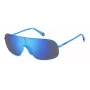 Óculos de sol unissexo POLAROID PLD6222SMVU retangulares - armação preta, lentes cinzentas polarizadas, 99 mm