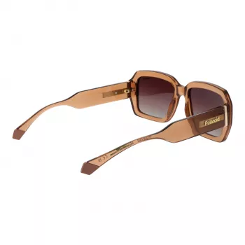 Óculos de sol retangulares POLAROID PLD6223SX5409 unissexo - armação preta, lentes cinzentas polarizadas, 54 mm