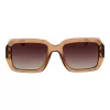 Óculos de sol retangulares POLAROID PLD6223SX5409 unissexo - armação preta, lentes cinzentas polarizadas, 54 mm