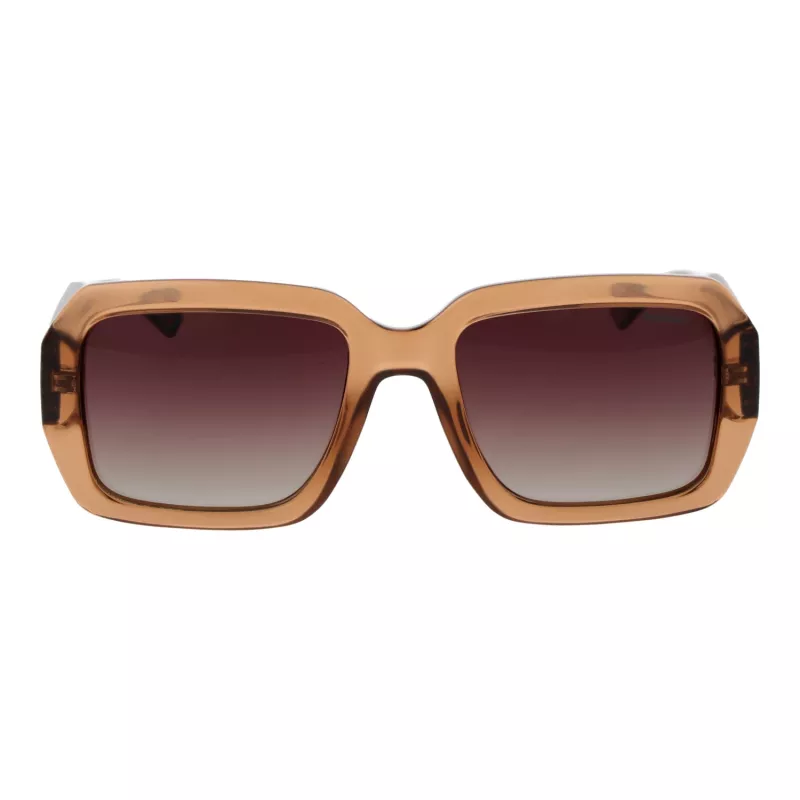 Óculos de sol retangulares POLAROID PLD6223SX5409 unissexo - armação preta, lentes cinzentas polarizadas, 54 mm