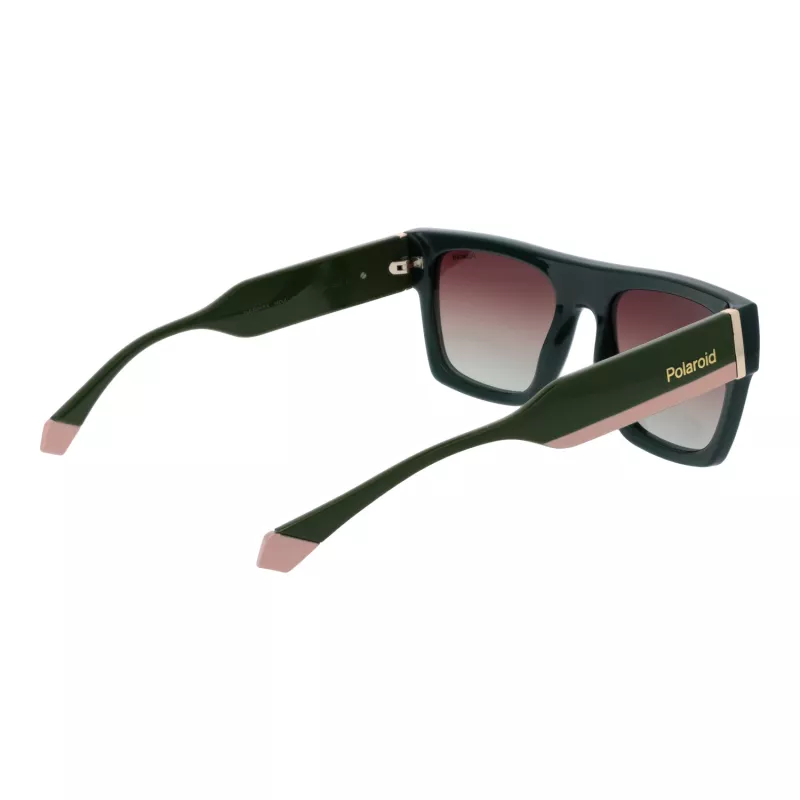Óculos de sol Polaroid PLD6224SX541E unissexo retangulares - lentes cinzentas, armação preta/cinzenta