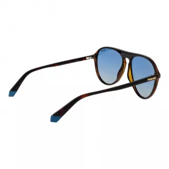 Óculos de sol Polaroid PLD6225S57086 homem retangulares - armação havana, lentes cinzentas polarizadas