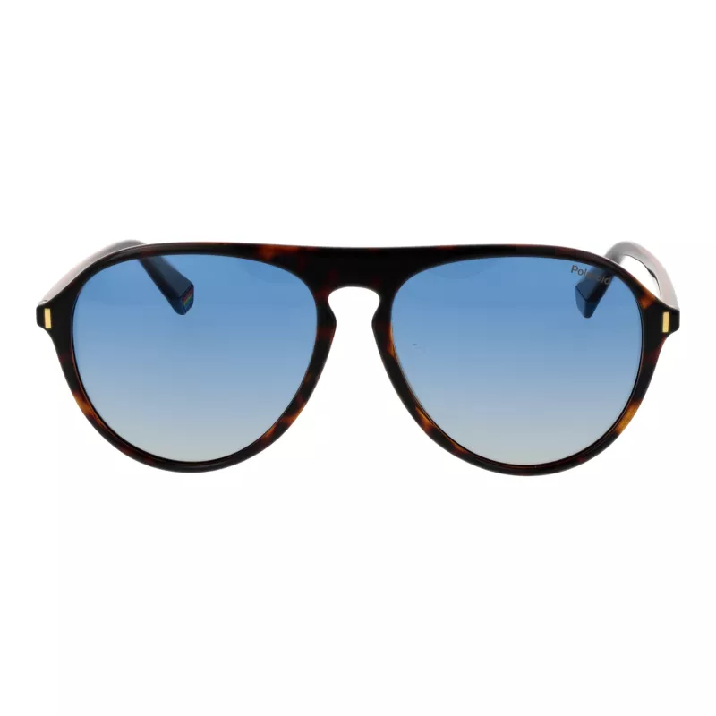 Óculos de sol Polaroid PLD6225S57086 homem retangulares - armação havana, lentes cinzentas polarizadas