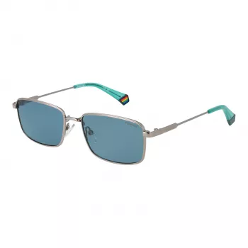 Óculos de sol unissexo Polaroid PLD6227SX566L armação quadrada Havana lente verde polarizada 56mm