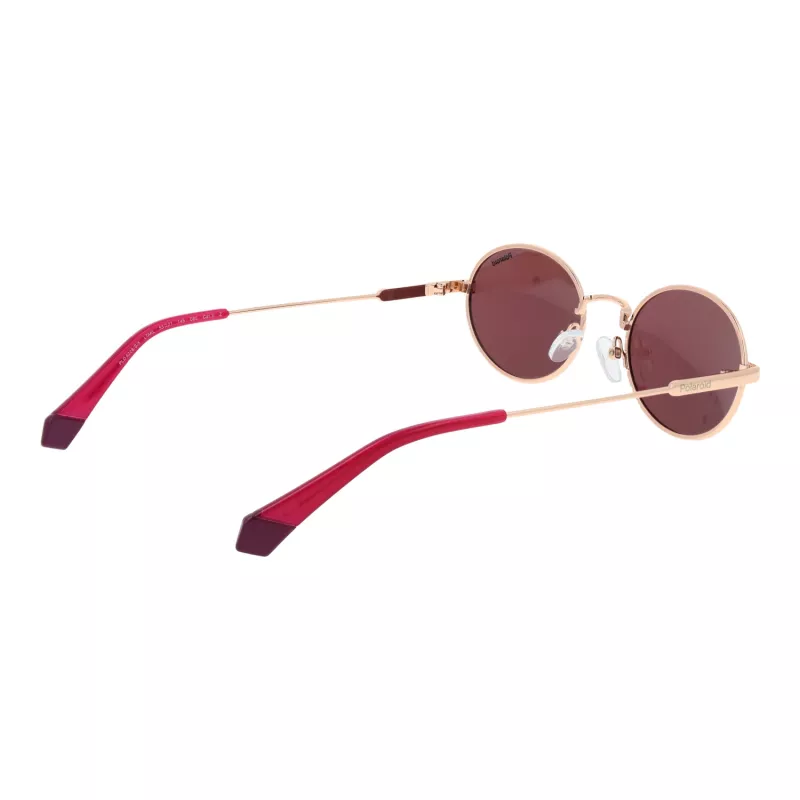 Óculos de sol unissexo Polaroid PLD6228SX53LT retangulares - armação Havana, lentes castanhas polarizadas - 53 mm
