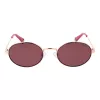 Óculos de sol unissexo Polaroid PLD6228SX53LT retangulares - armação Havana, lentes castanhas polarizadas - 53 mm