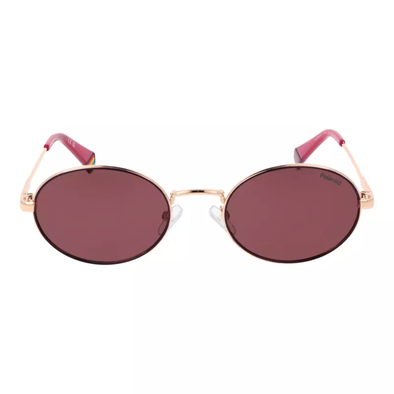 Óculos de sol unissexo Polaroid PLD6228SX53LT retangulares - armação Havana, lentes castanhas polarizadas - 53 mm