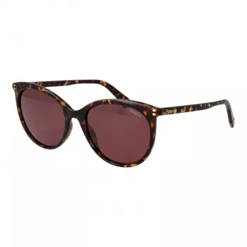 Óculos de sol POLAROID PLD6231S55086 mulher cat-eye - armação Havana, lentes castanhas polarizadas, UV400