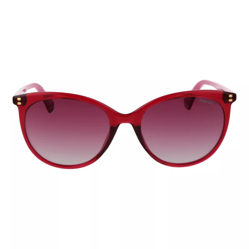 Óculos de sol retangulares polarizados de mulher POLAROID PLD6231S55QHO - armação Havana, lentes castanhas, 55 mm