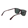 POLAROID PLD6232S55086 Óculos de sol retangulares de homem - armação preta, lentes cinzentas polarizadas, 55 mm