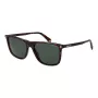 POLAROID PLD6232S55086 Óculos de sol retangulares de homem - armação preta, lentes cinzentas polarizadas, 55 mm
