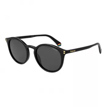 Óculos de sol unissexo POLAROID PLD6233S51807 quadrados - armação preta lente cinzenta polarizada 51 mm
