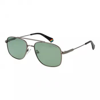 Óculos de sol quadrados polarizados de homem POLAROID PLD6235SX56AS - Preto Mate/Cinzento