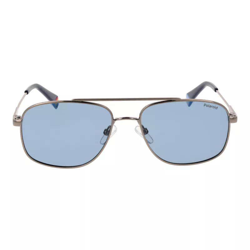 Óculos de sol de homem Polaroid PLD6235SX56V8 polarizados quadrados armação cinzenta lentes cinzentas 56 mm