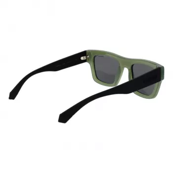 Óculos de sol retangulares para homem Polaroid PLD6238SX511E, preto mate, com lentes TAC cinzentas polarizadas, UV400