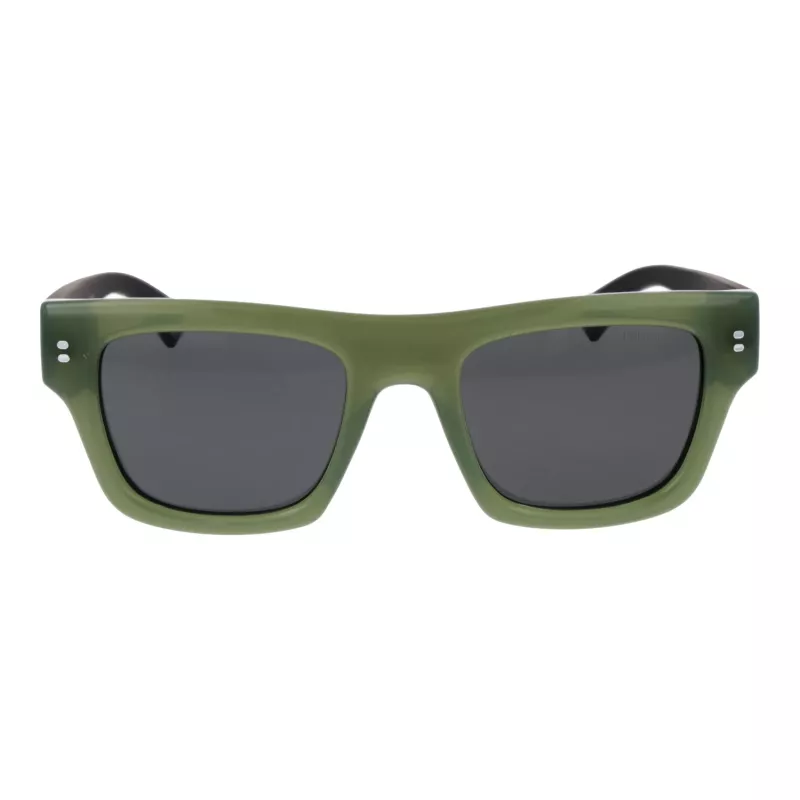 Óculos de sol retangulares para homem Polaroid PLD6238SX511E, preto mate, com lentes TAC cinzentas polarizadas, UV400