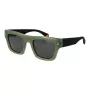 Óculos de sol retangulares para homem Polaroid PLD6238SX511E, preto mate, com lentes TAC cinzentas polarizadas, UV400