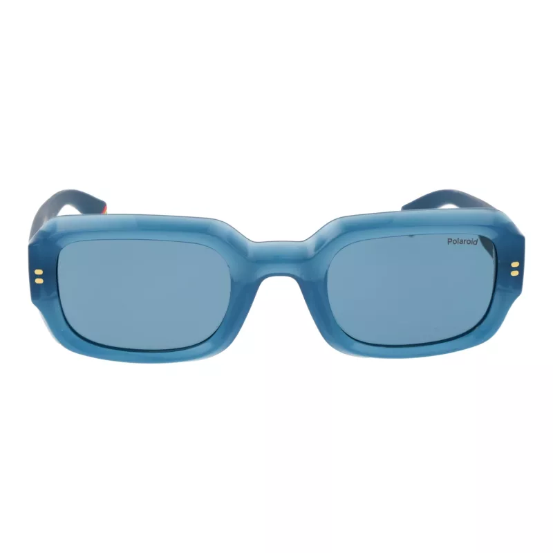 Óculos de sol retangulares unissexo Polaroid PLD6239SX51MV - armação preta lentes cinzentas 51mm