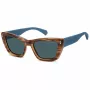 Óculos de sol de mulher Polaroid PLD6242SXXDP - Armação Square/Pantos, lentes de policarbonato polarizadas, proteção UV400, largura da lente 54 mm