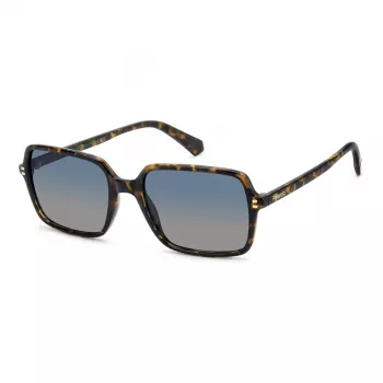 Óculos de sol retangulares de homem POLAROID PLD6247S086 Havana com lentes verdes polarizadas