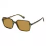 Óculos de sol retangulares polarizados de homem Polaroid PLD6247S09Q - armação preta lentes cinzentas 56 mm