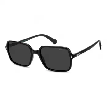 Óculos de sol Polaroid PLD6247S807 homem retangulares - armação preta lentes cinzentas polarizadas 56mm
